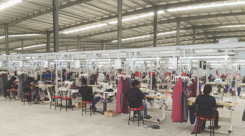 مصنع الملابس مع تصميم هيكل الصلب في إثيوبيا