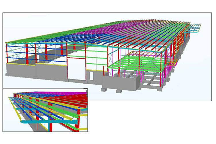 الهيكل الفولاذي الجاهز للتصميم Ecomonic لورشة العمل